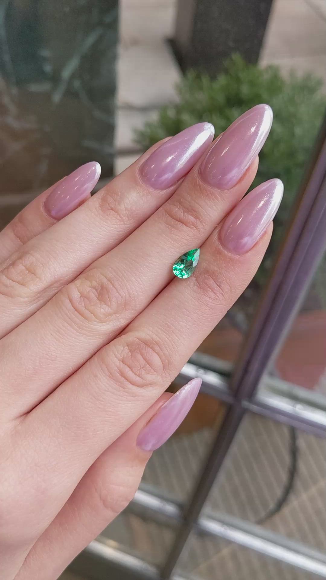 0.86 Ct. Emerald from Colombia Size Video