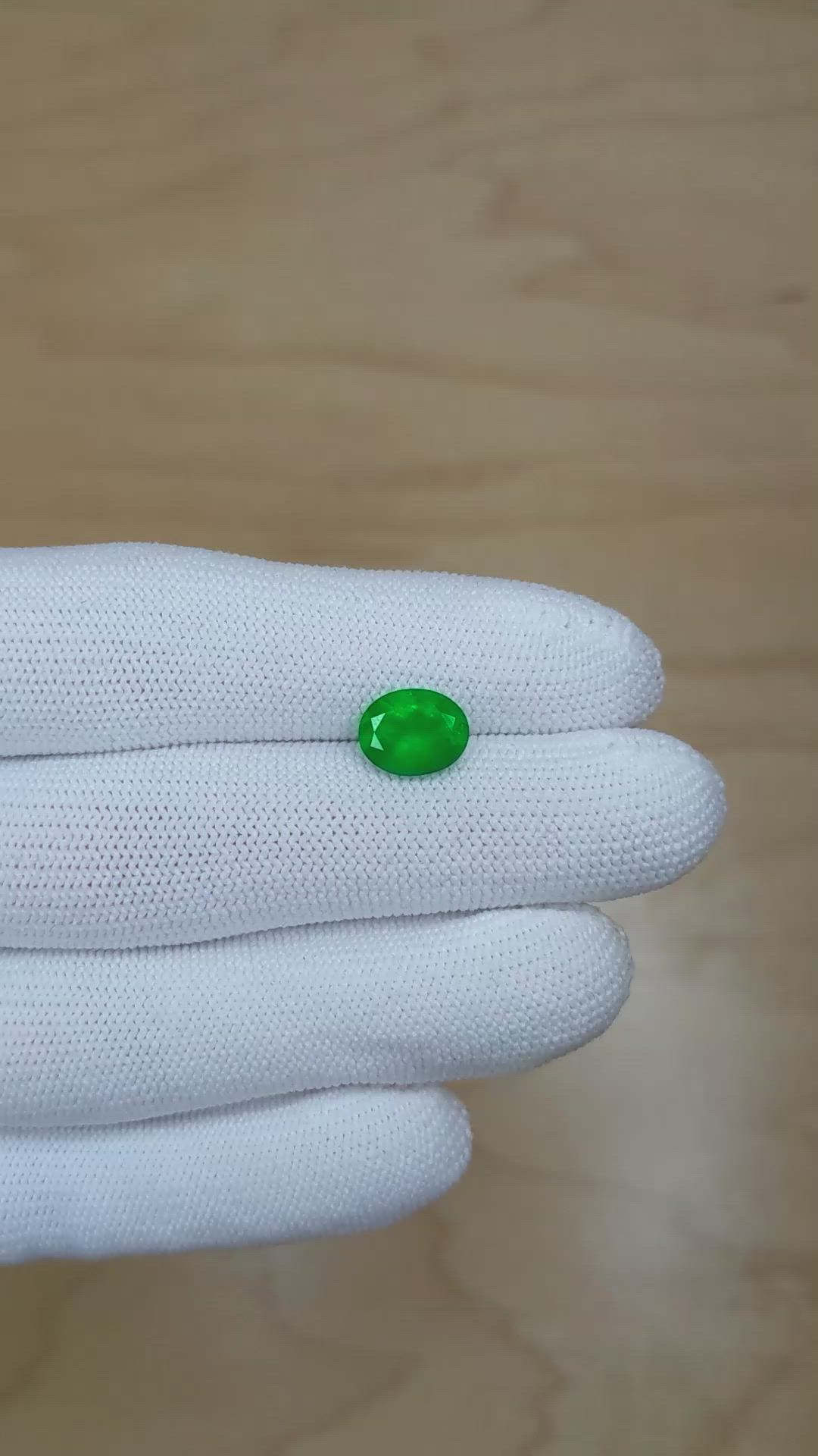 2.21 Ct. Emerald from Colombia Size Video