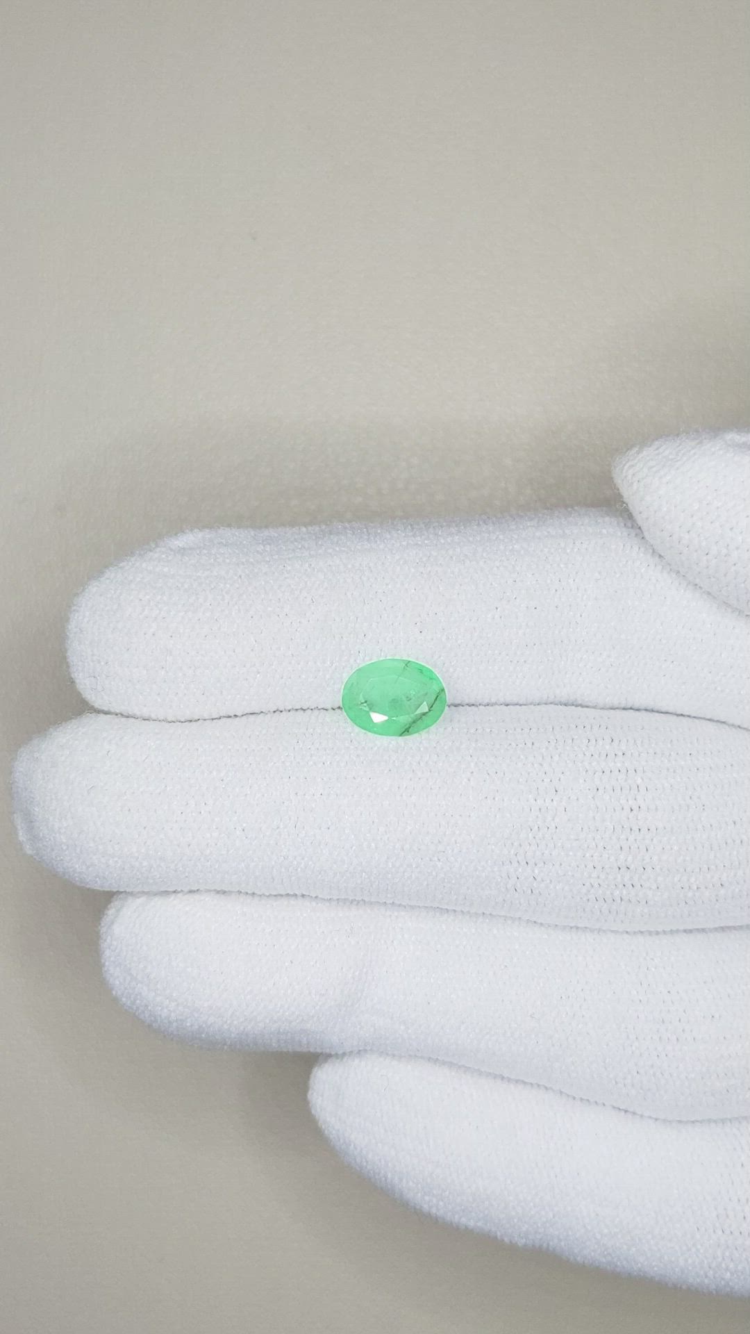 1.06 Ct. Emerald from Zambia Size Video