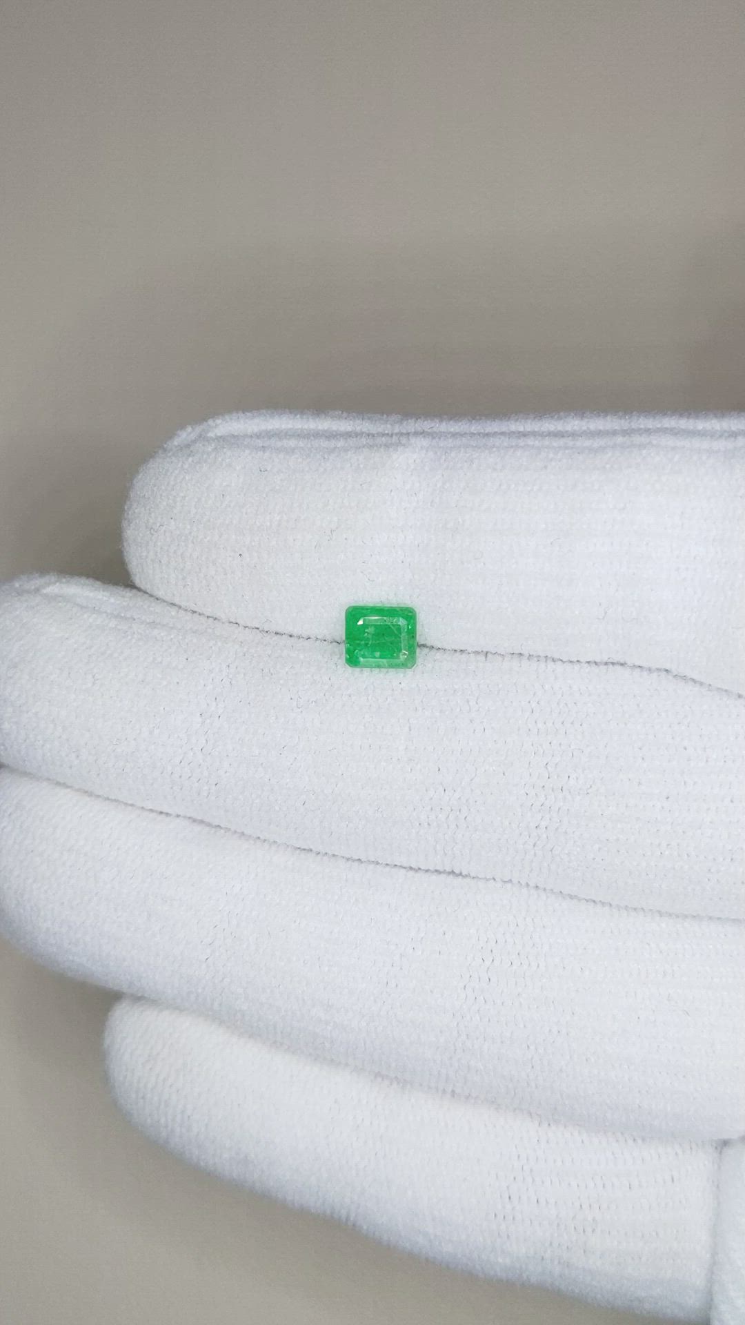 0.65 Ct. Emerald from Zambia Size Video