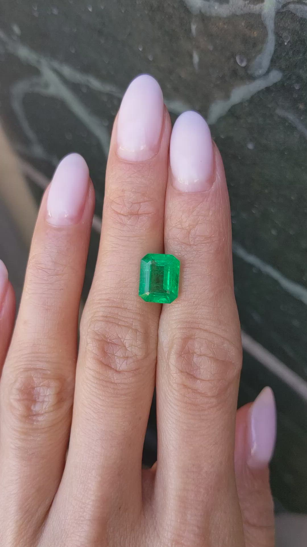 3.41 Ct. Emerald from Zambia Size Video