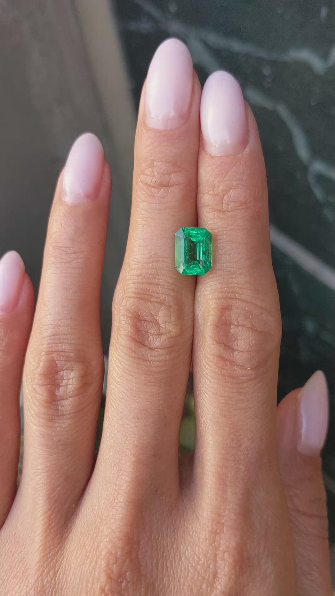 2.76 Ct. Emerald from Zambia Size Video