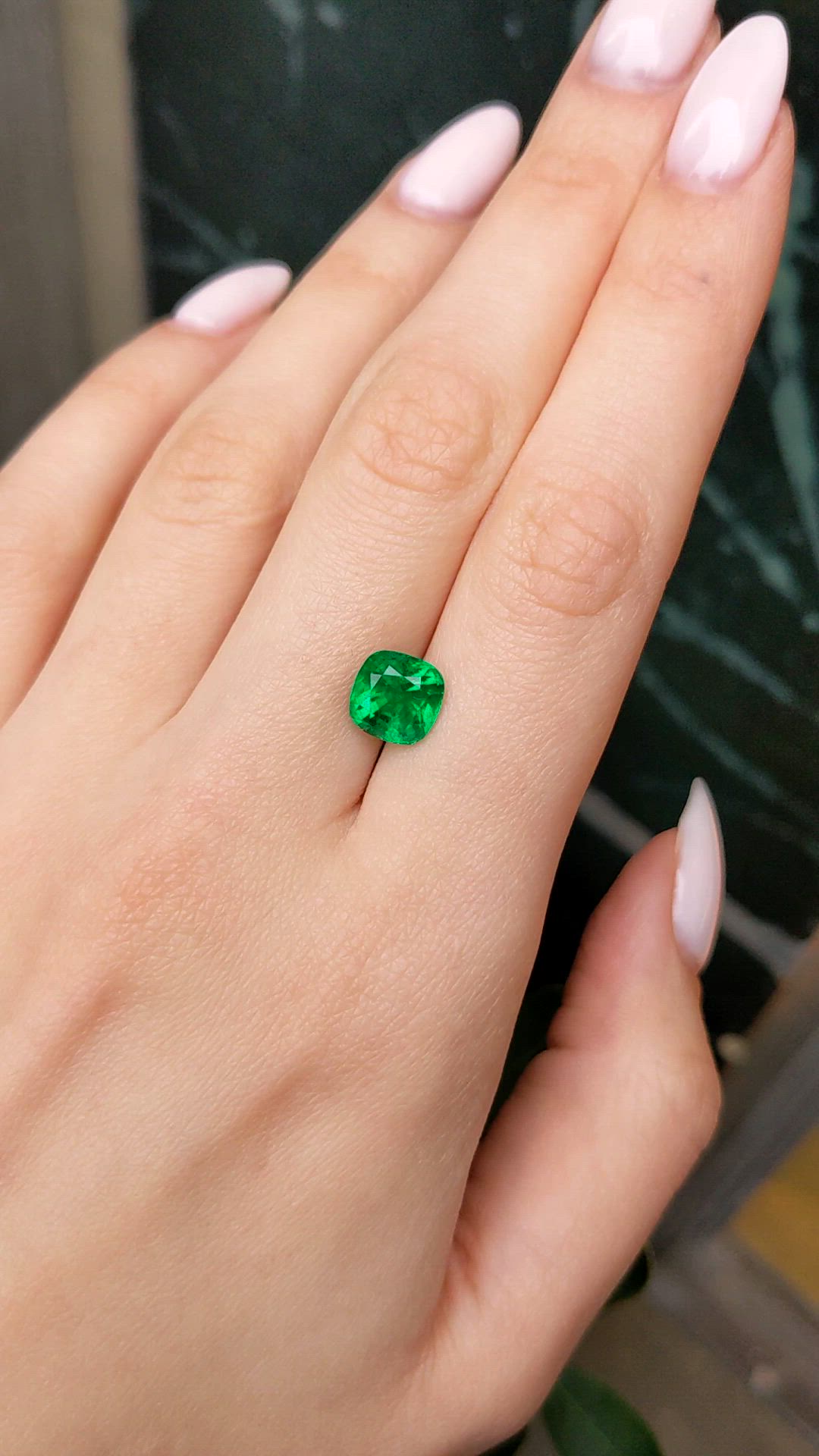 2.82 Ct. Emerald from Zambia Size Video