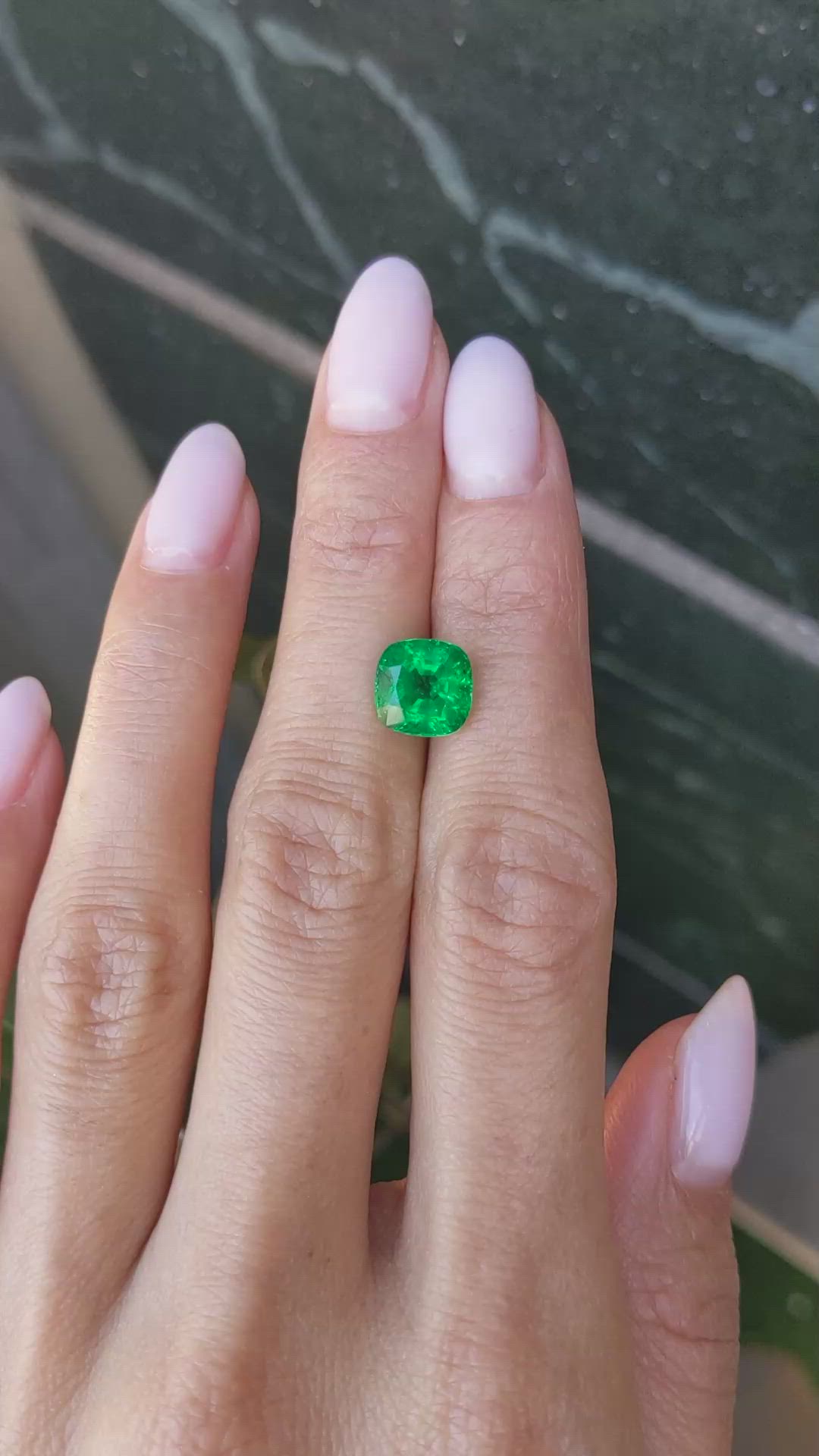 2.82 Ct. Emerald from Zambia Size Video