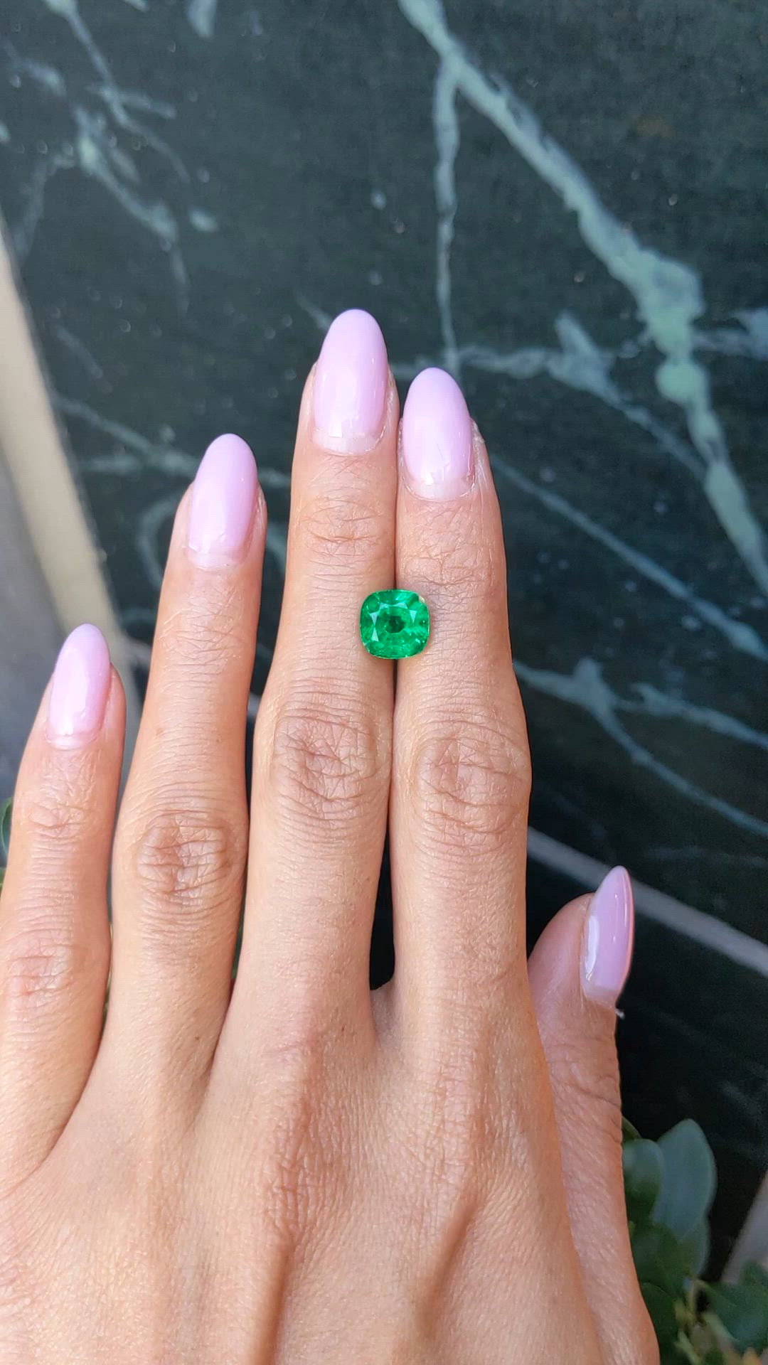 2.82 Ct. Emerald from Zambia Size Video