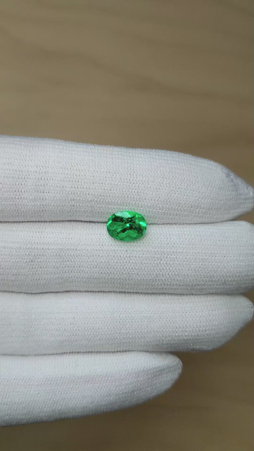 1.82 Ct. Emerald from Colombia Size Video