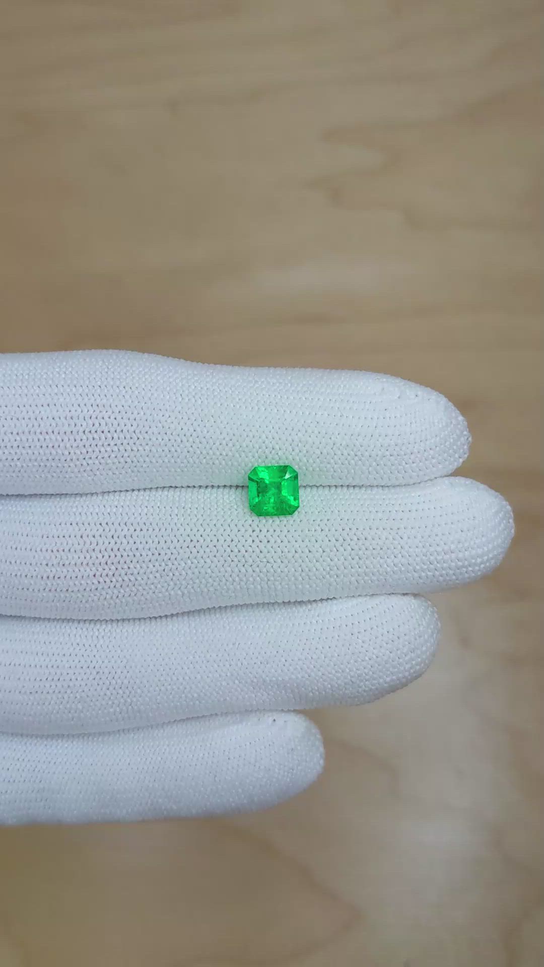 1.23 Ct. Emerald from Colombia Size Video
