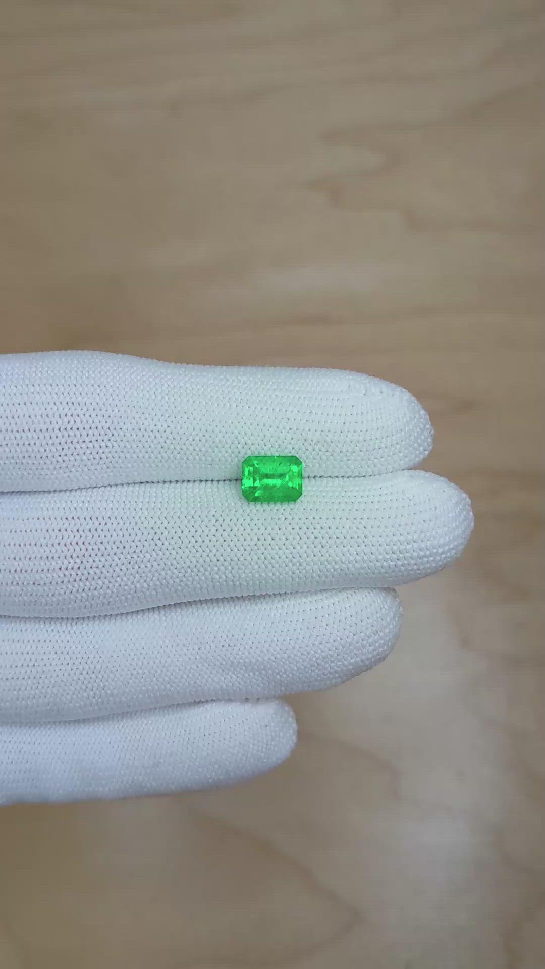 1.56 Ct. Emerald from Colombia Size Video