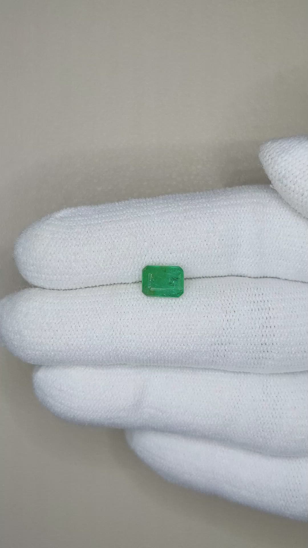 1.10 Ct. Emerald from Zambia Size Video