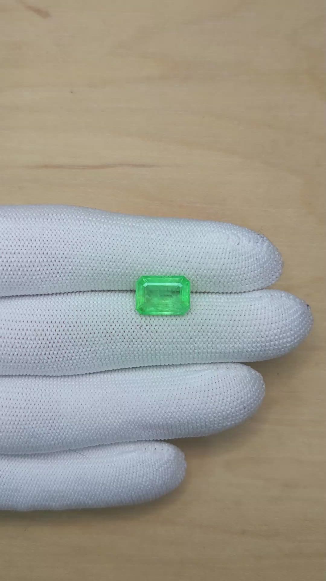 3.39 Ct. Emerald from Colombia Size Video