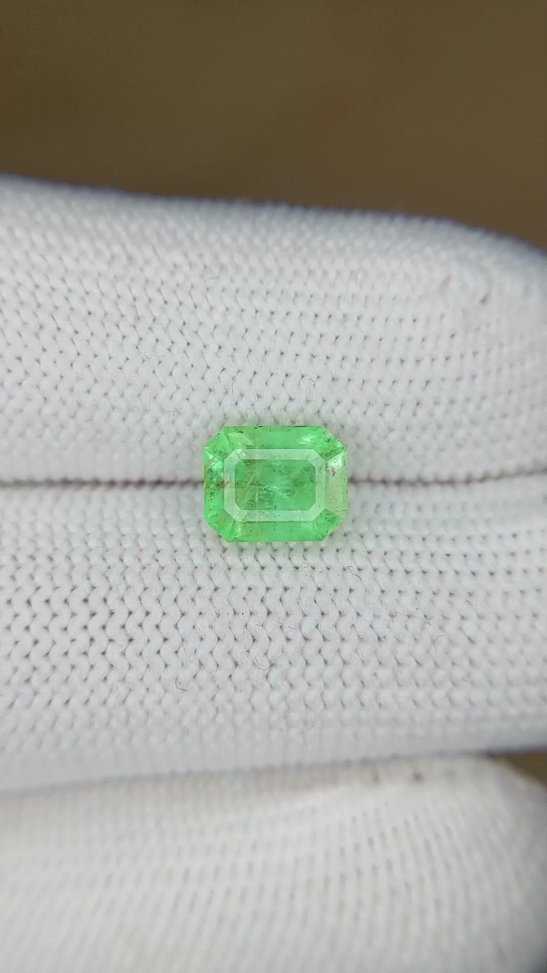 1.59 Ct. Emerald from Colombia Size Video