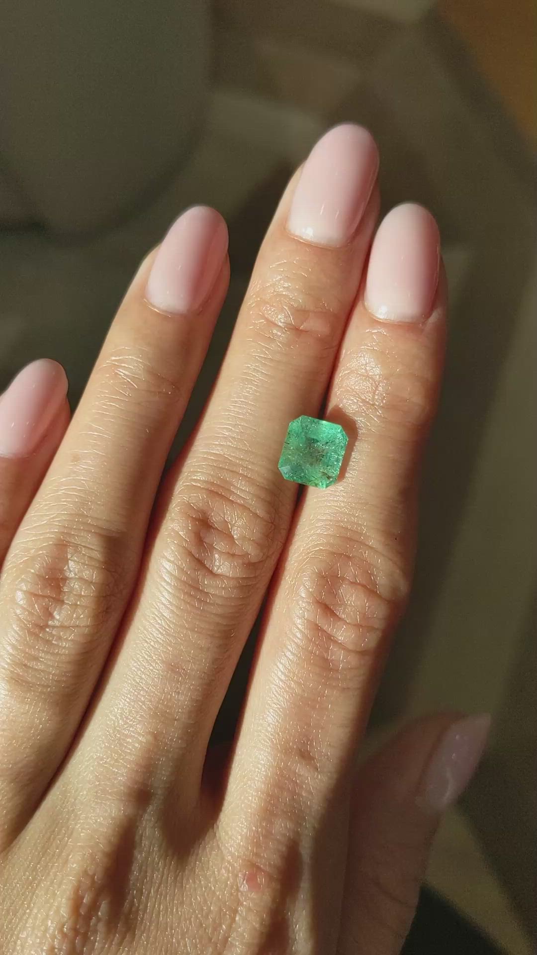 2.42 Ct. Emerald from Colombia Size Video