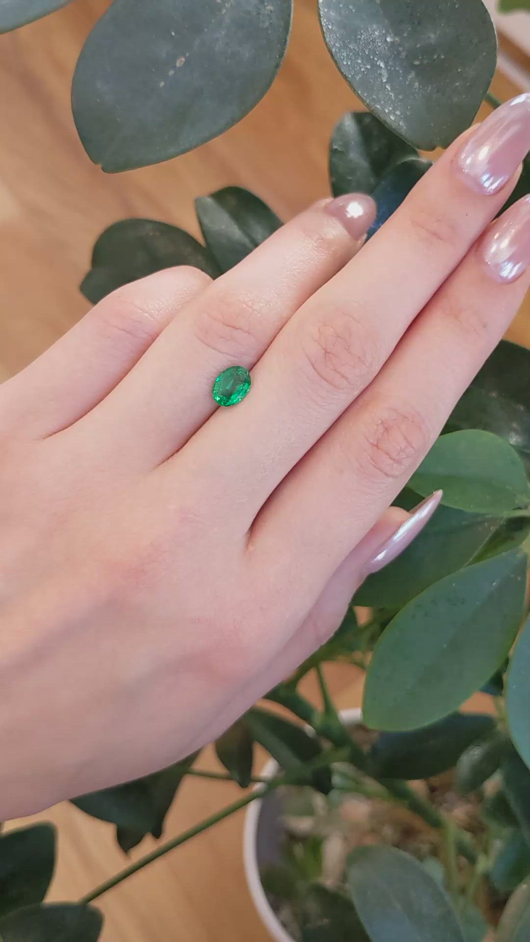 1.11 Ct. Emerald from Zambia Size Video