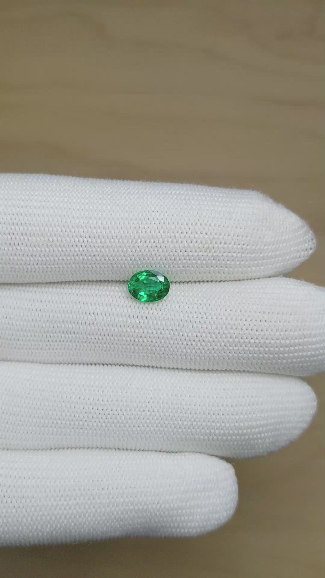 1.11 Ct. Emerald from Zambia Size Video