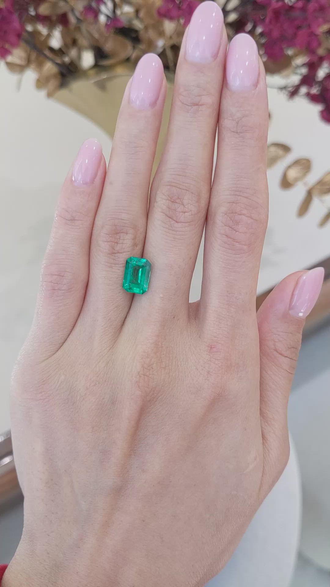 2.41 Ct. Emerald from Zambia Size Video