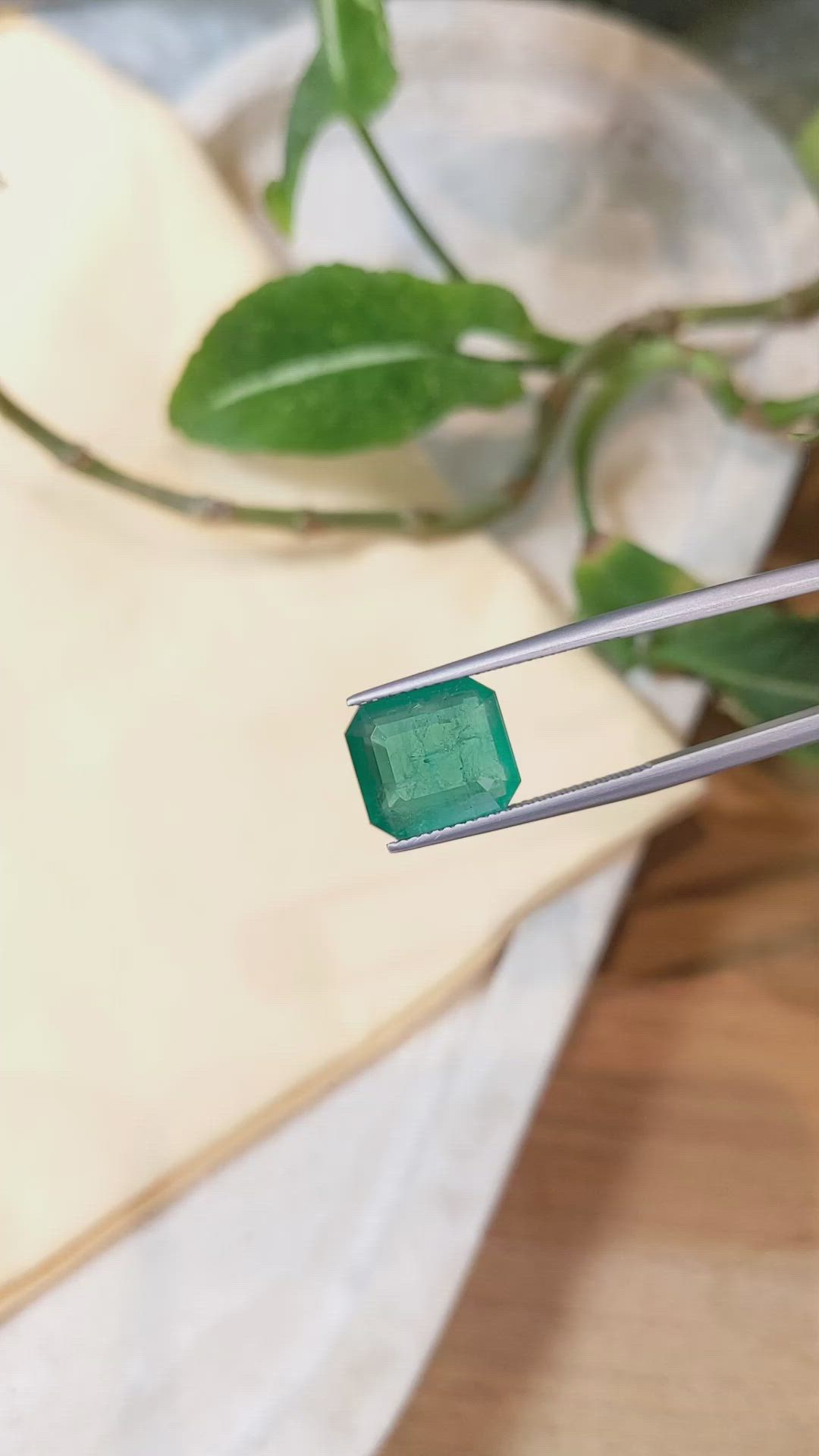 6.12 Ct. Emerald from Zambia Size Video