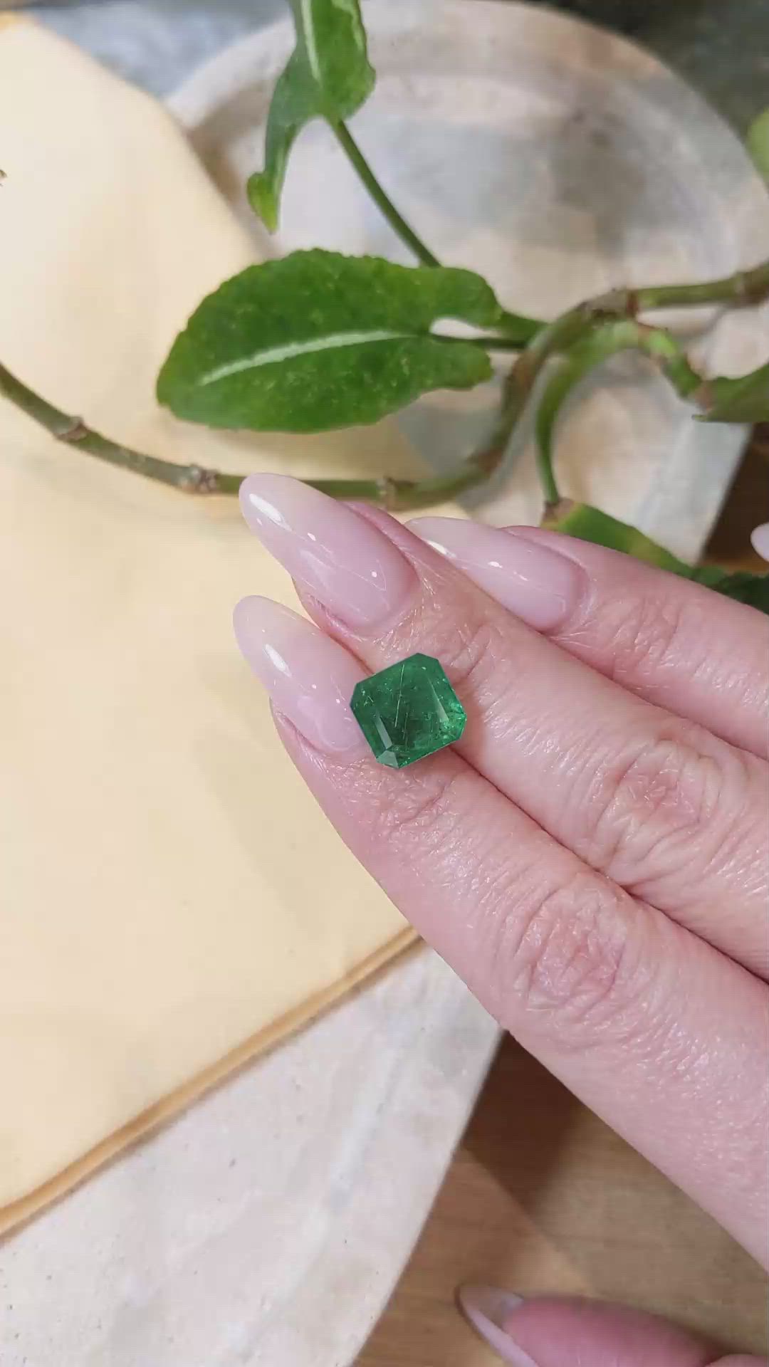 4.90 Ct. Emerald from Zambia Size Video
