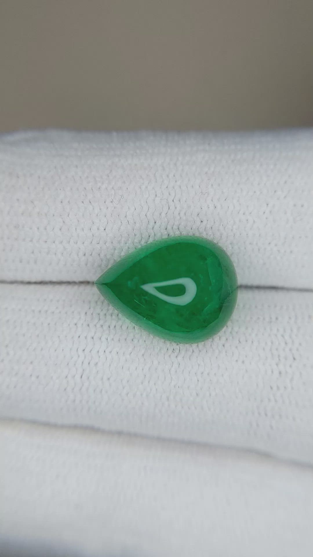 5.93 Ct. Cabochon Emerald from Russia Size Video