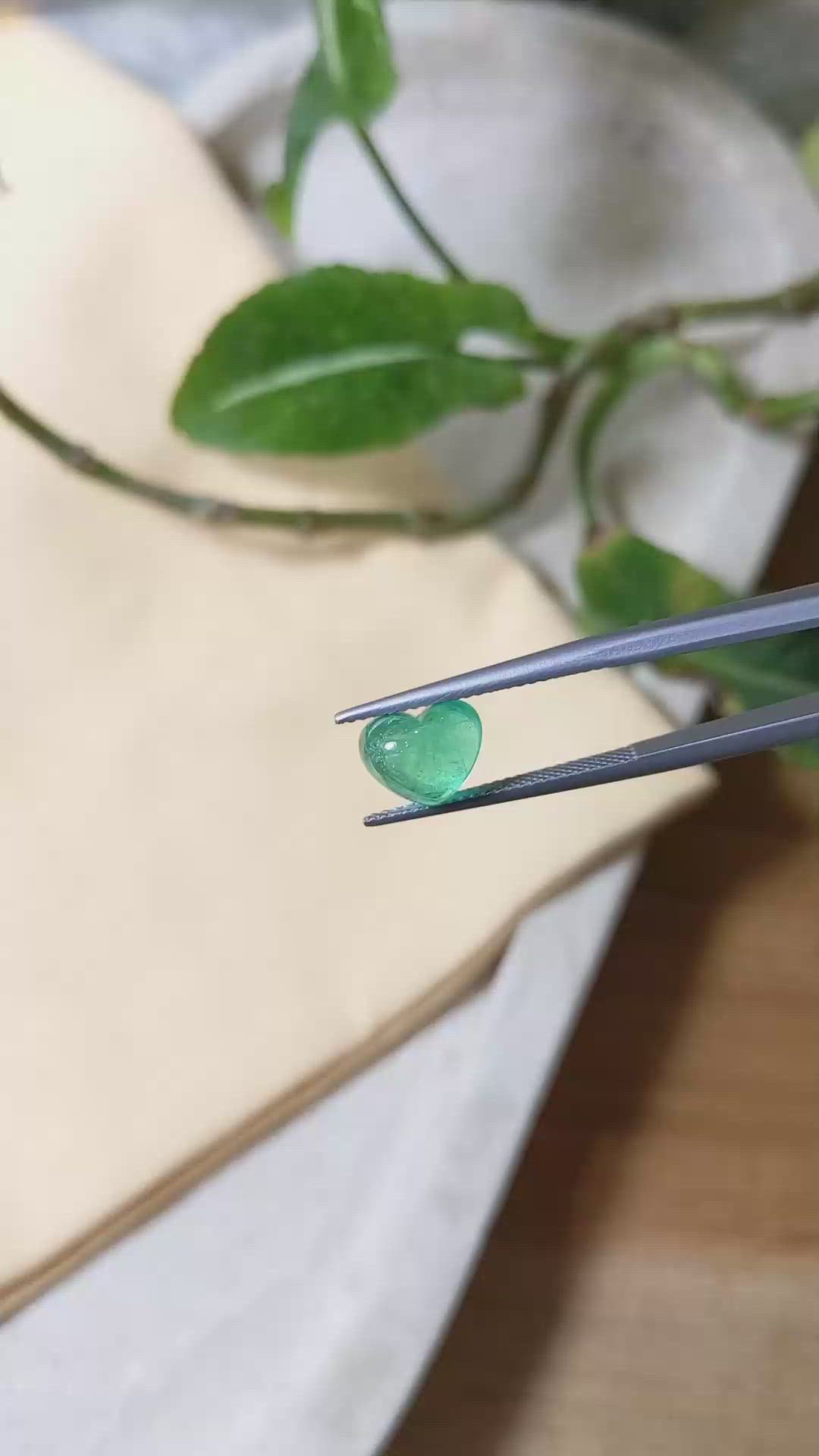 2.75 Ct. Cabochon Emerald from Russia Size Video
