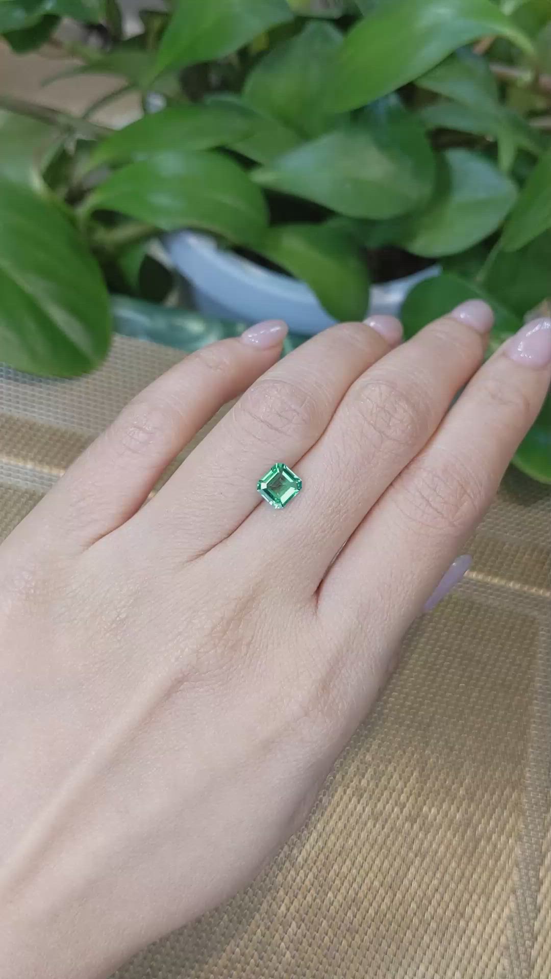 1.01 Ct. Emerald from Zambia Size Video