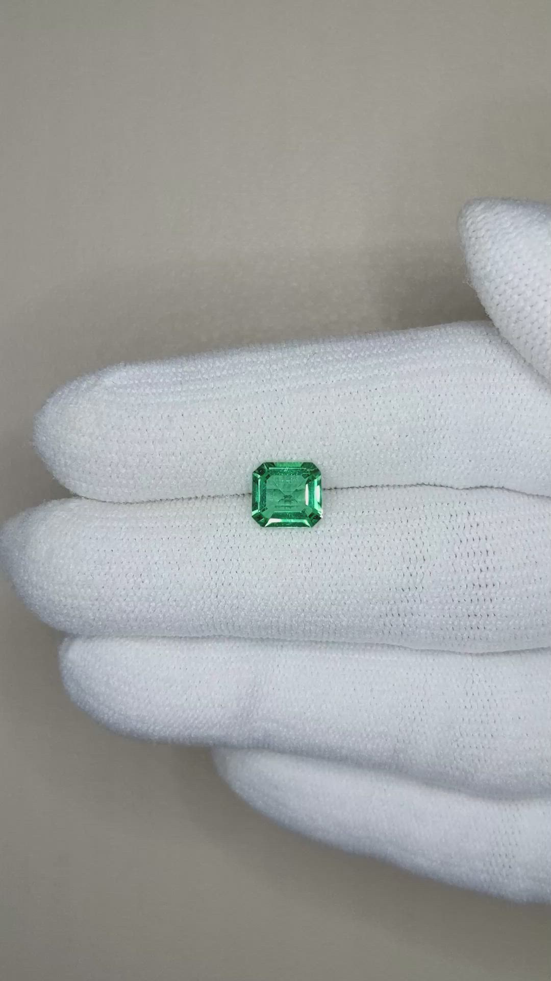 1.01 Ct. Emerald from Zambia Size Video