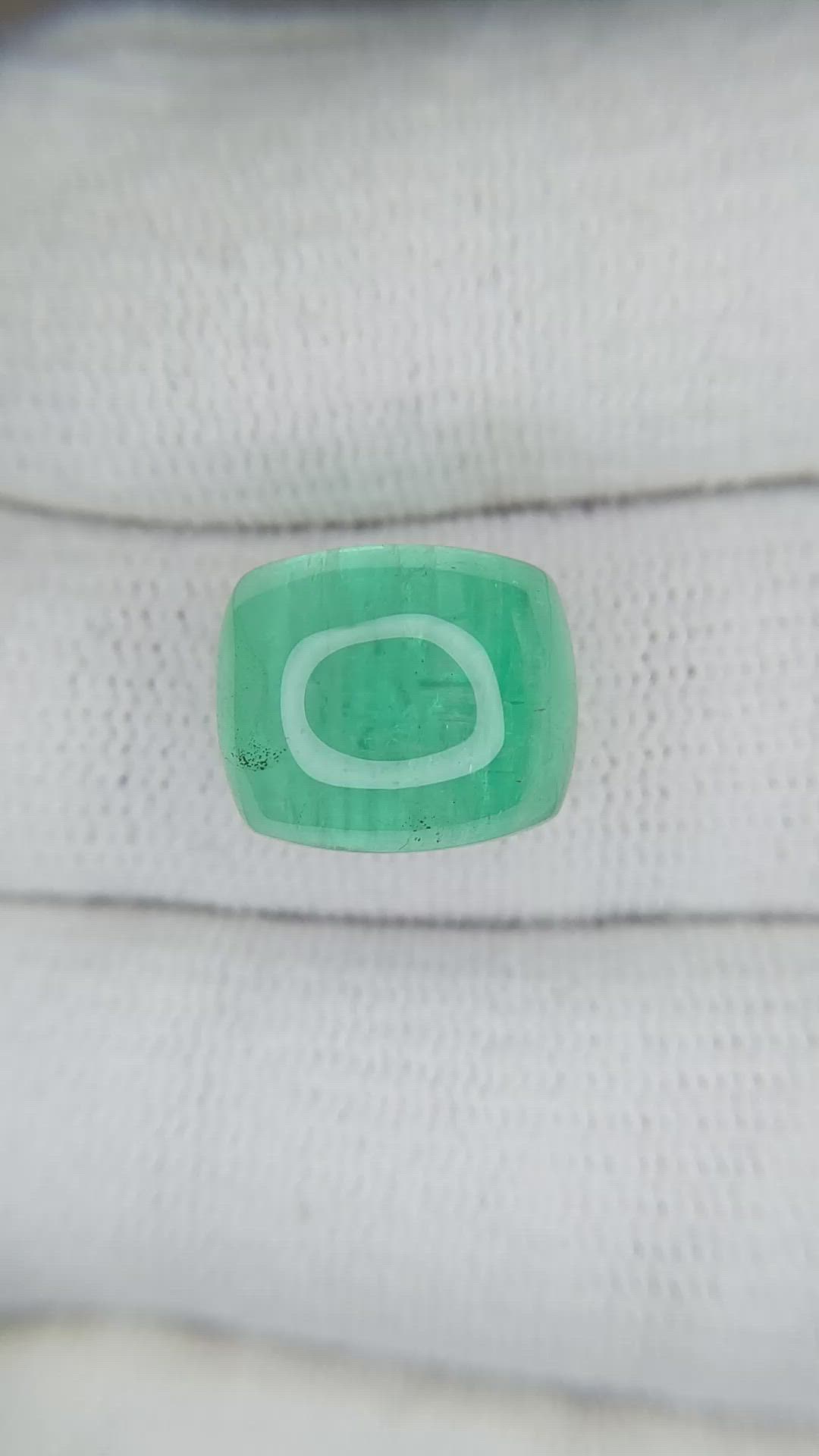 10.63 Ct. Cabochon Emerald from Russia Size Video