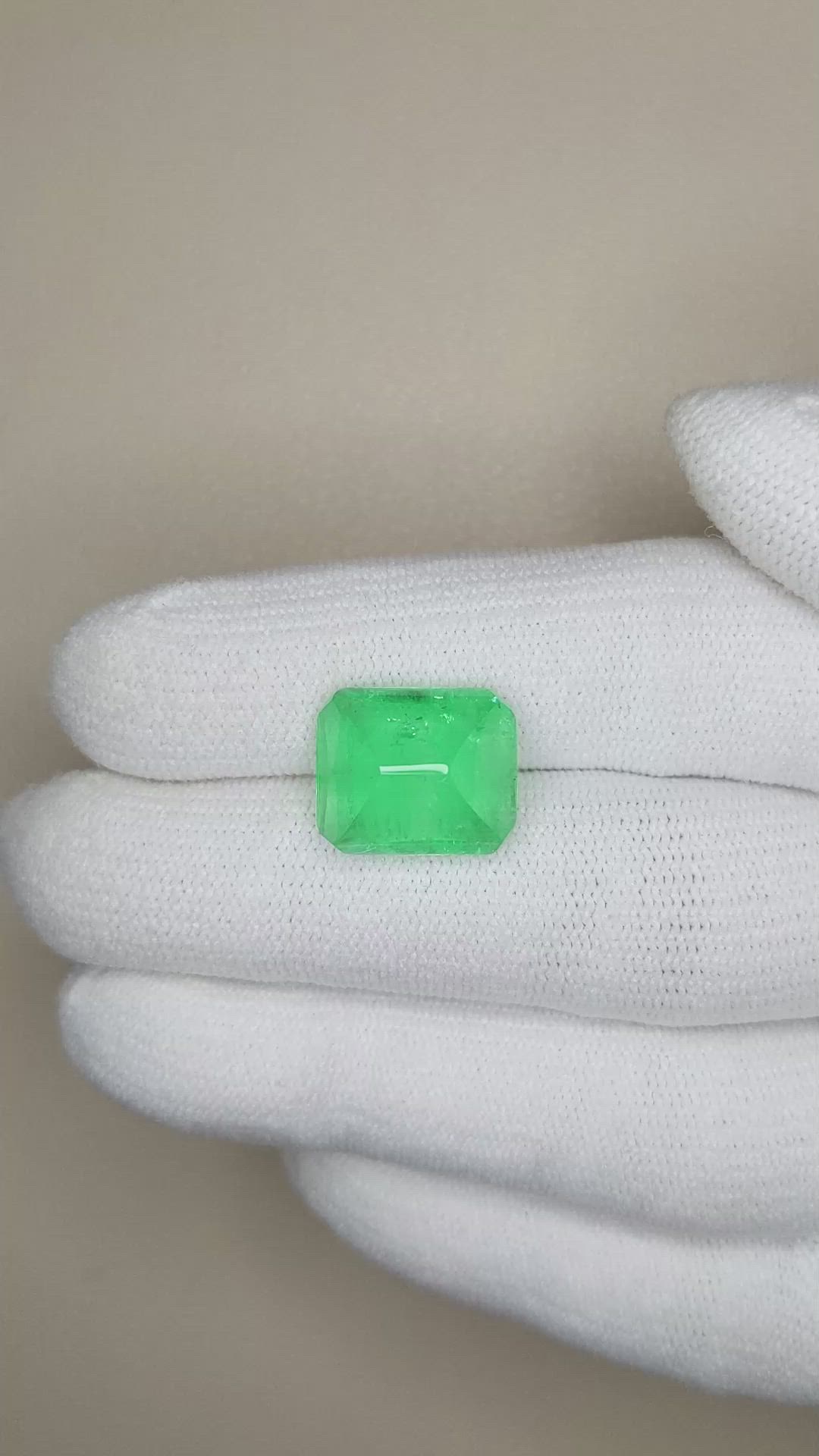 8.60 Ct. Cabochon Emerald from Russia Size Video
