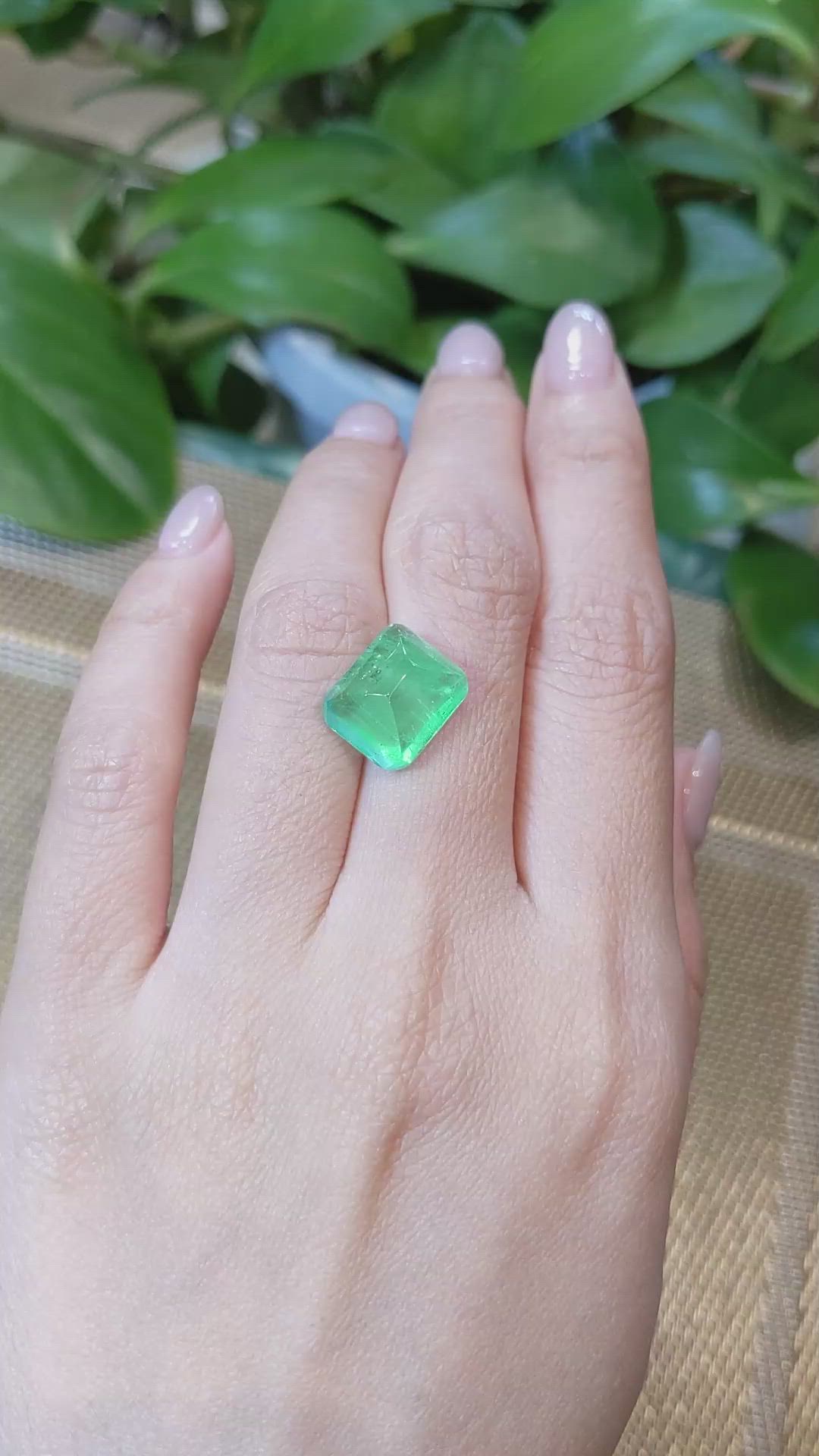 8.60 Ct. Cabochon Emerald from Russia Size Video