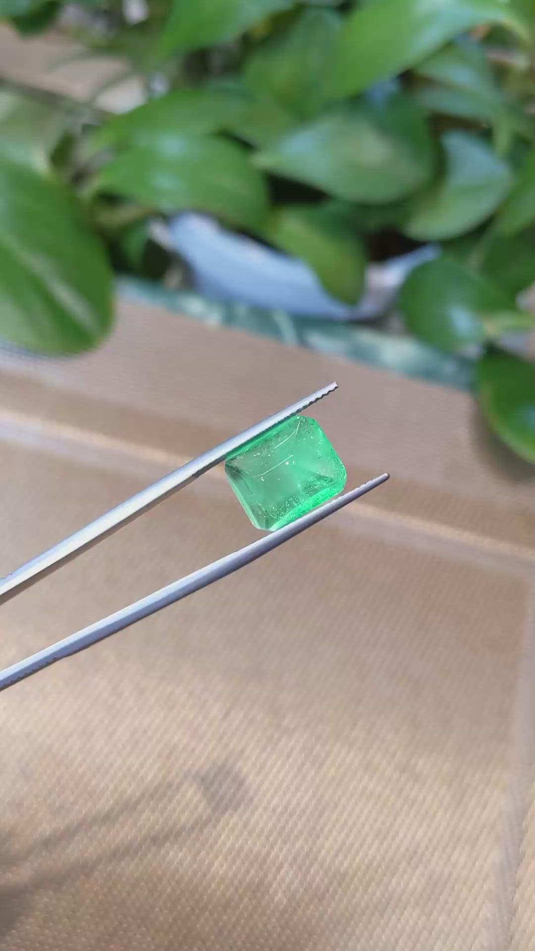 8.60 Ct. Cabochon Emerald from Russia Size Video