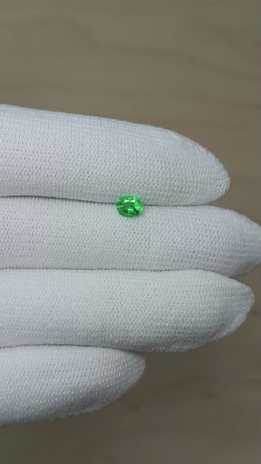 0.31 Ct. Emerald from Afghanistan Size Video