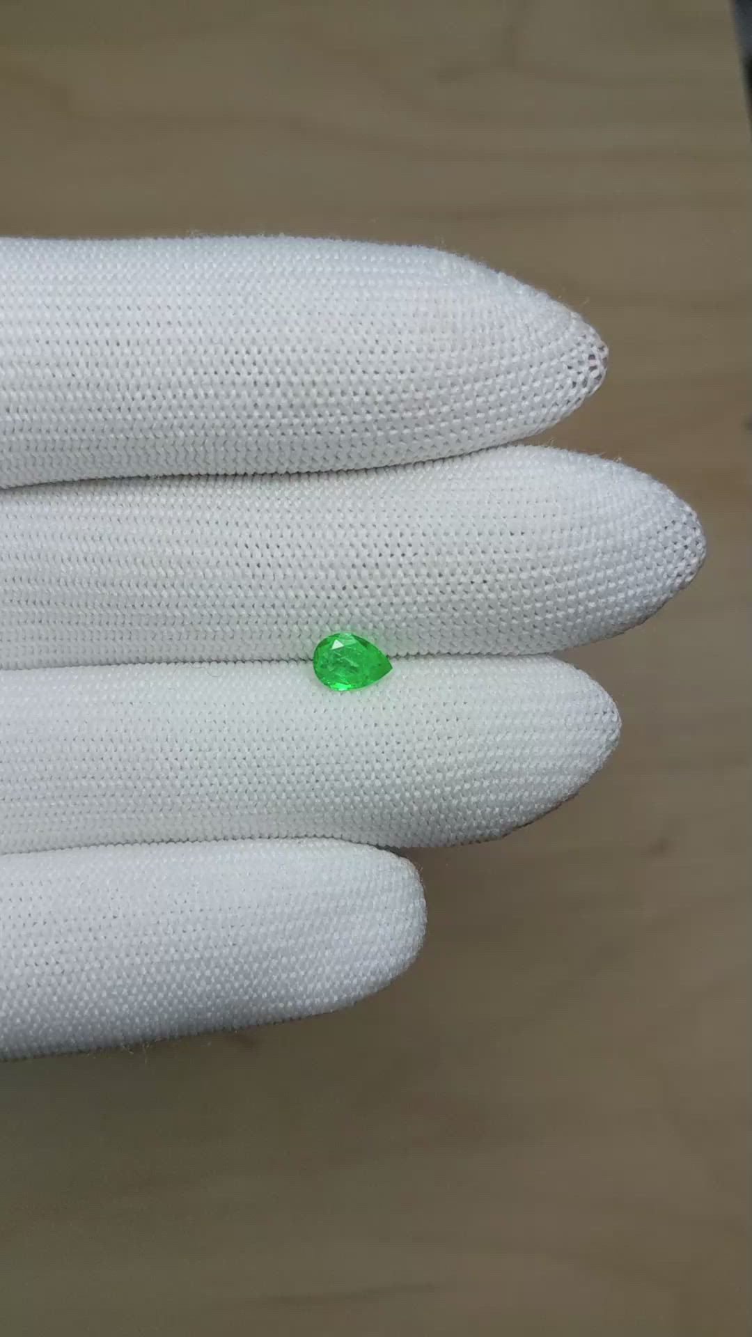 0.43 Ct. Emerald from Colombia Size Video