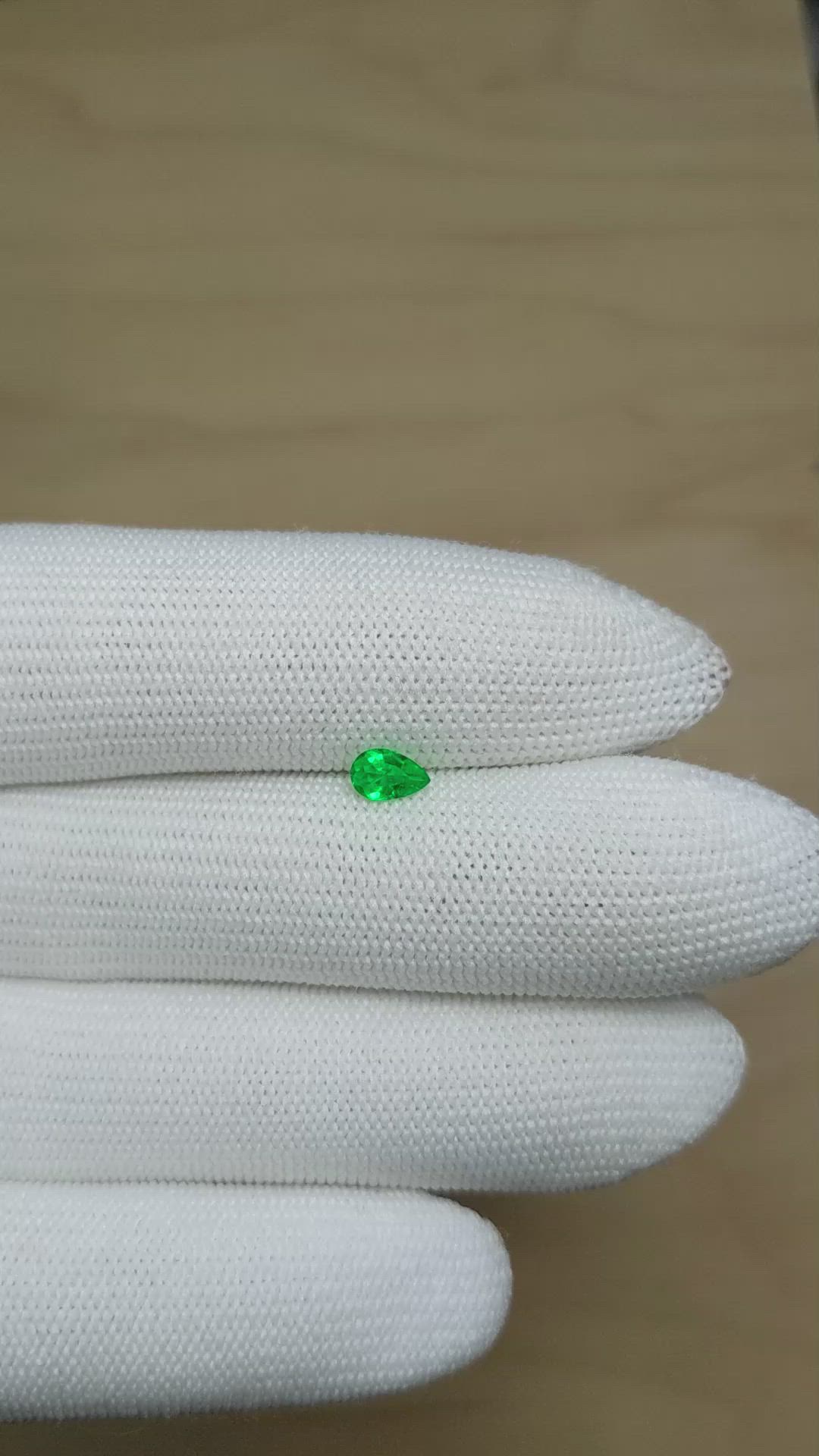 0.30 Ct. Emerald from Colombia Size Video