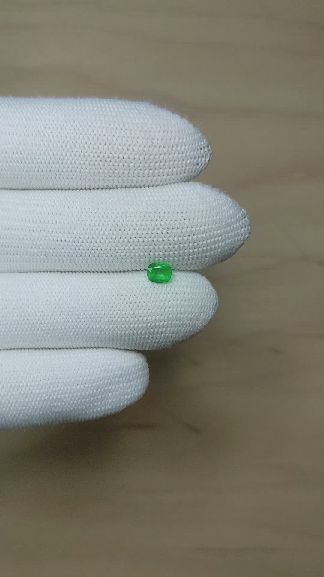 0.38 Ct. Emerald from Afghanistan Size Video
