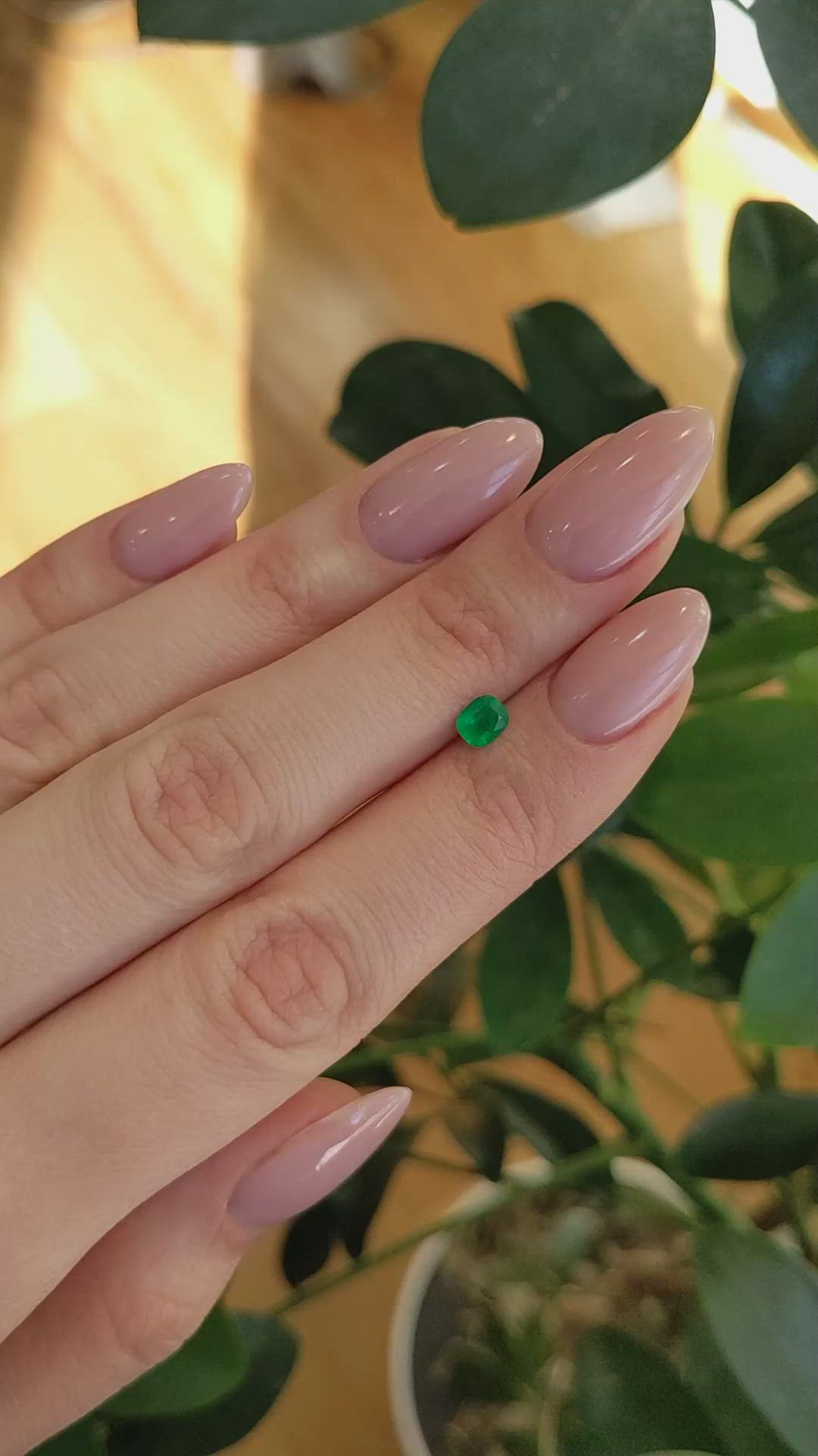 0.38 Ct. Emerald from Afghanistan Size Video