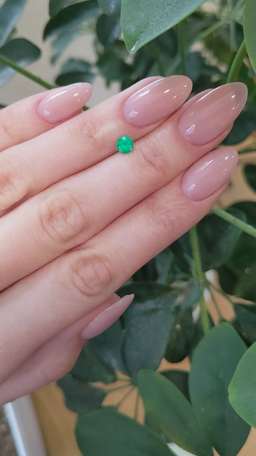 0.39 Ct. Emerald from Colombia Size Video
