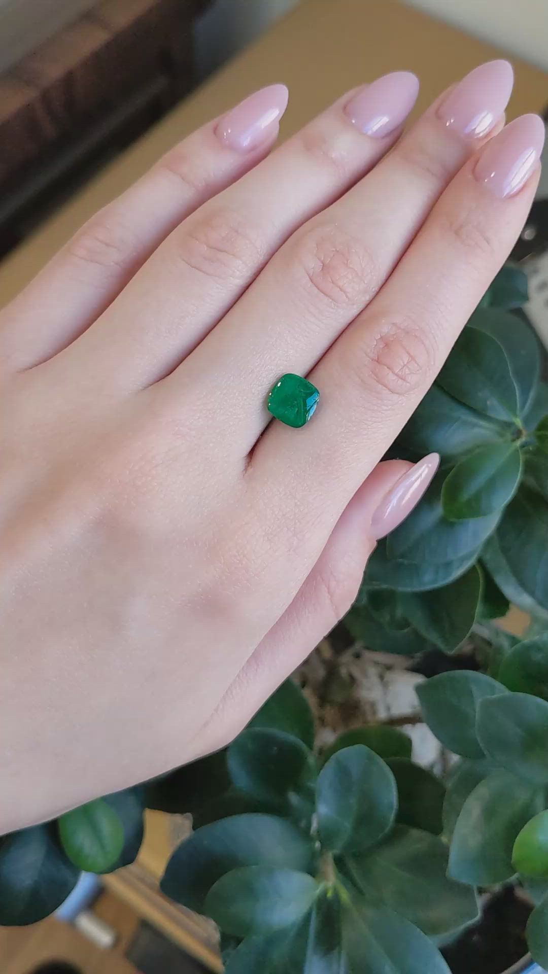 2.63 Ct. Cabochon Emerald from Afghanistan Size Video
