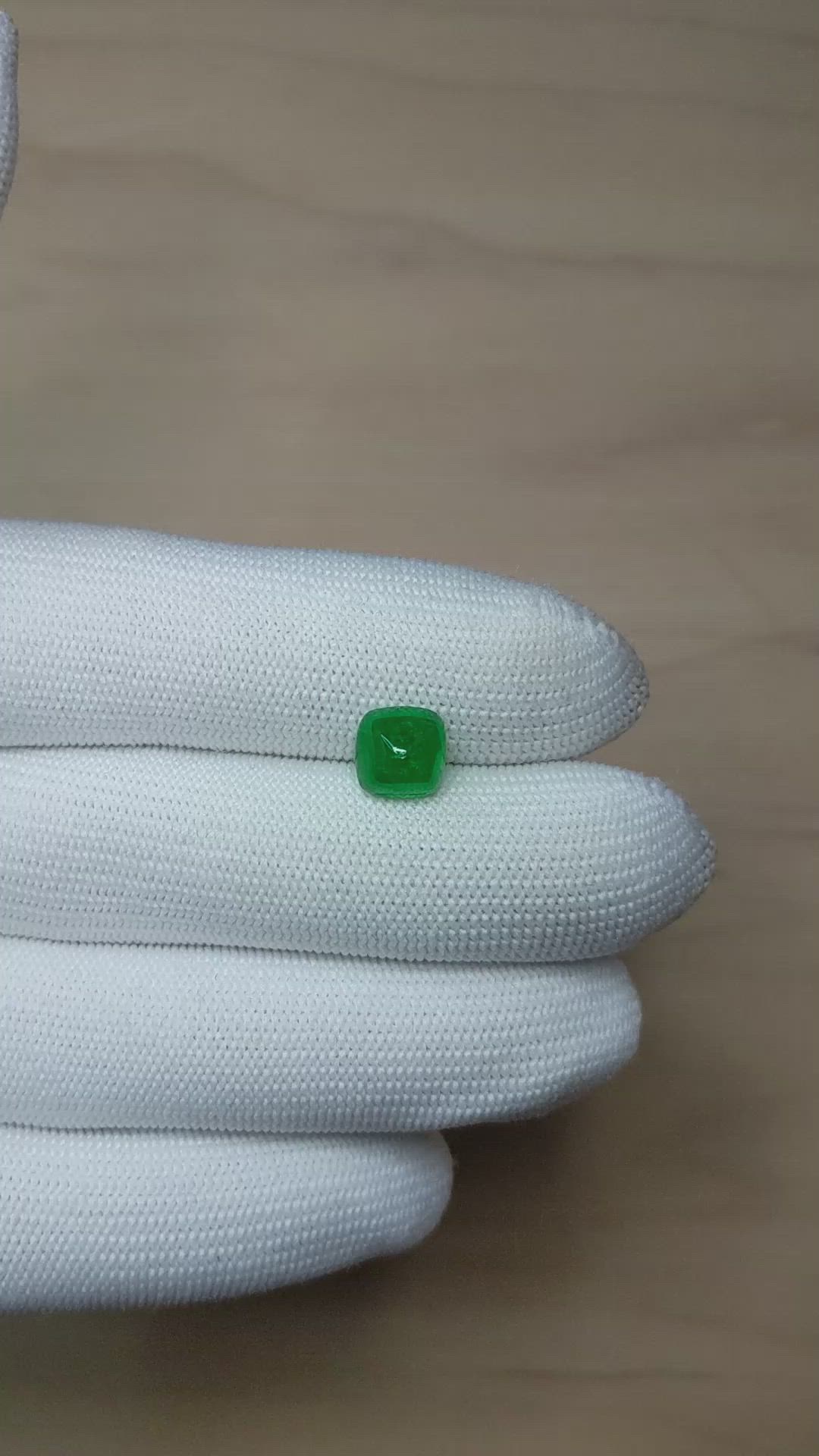 2.63 Ct. Cabochon Emerald from Afghanistan Size Video