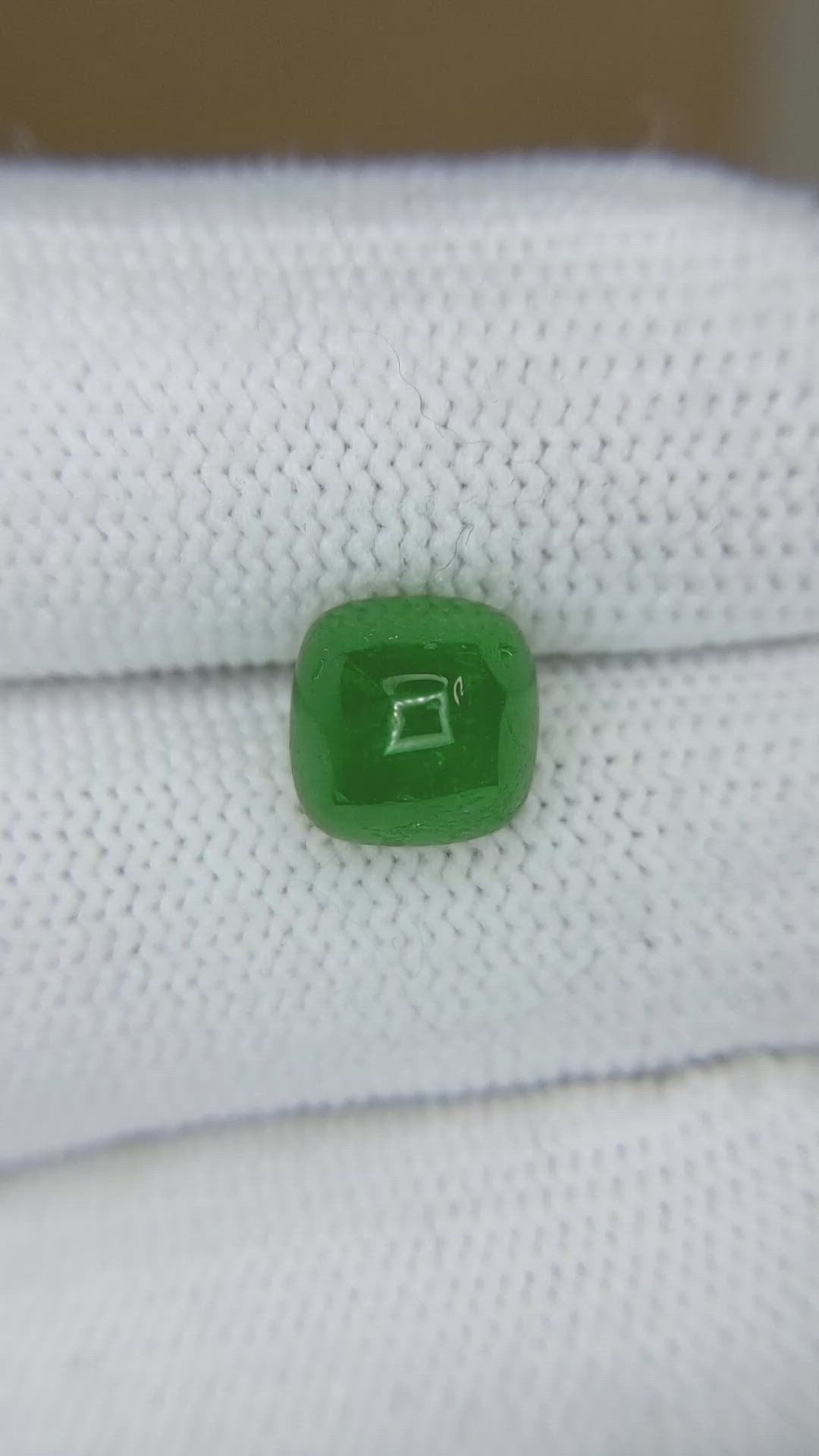 2.79 Ct. Cabochon Emerald from Afghanistan Size Video