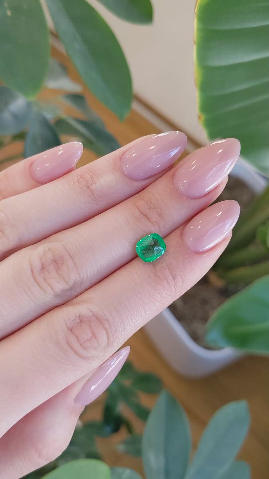 1.50 Ct. Cabochon Emerald from Afghanistan Size Video