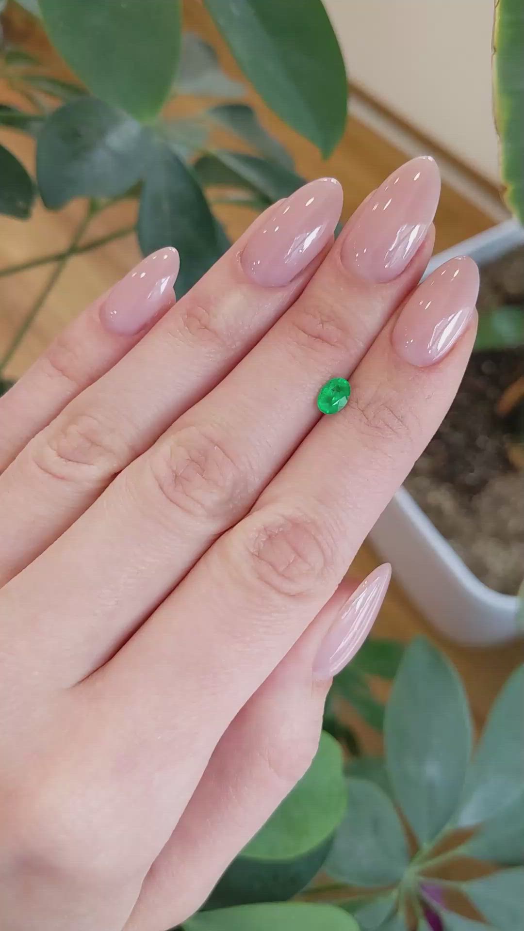 0.49 Ct. Emerald from Afghanistan Size Video