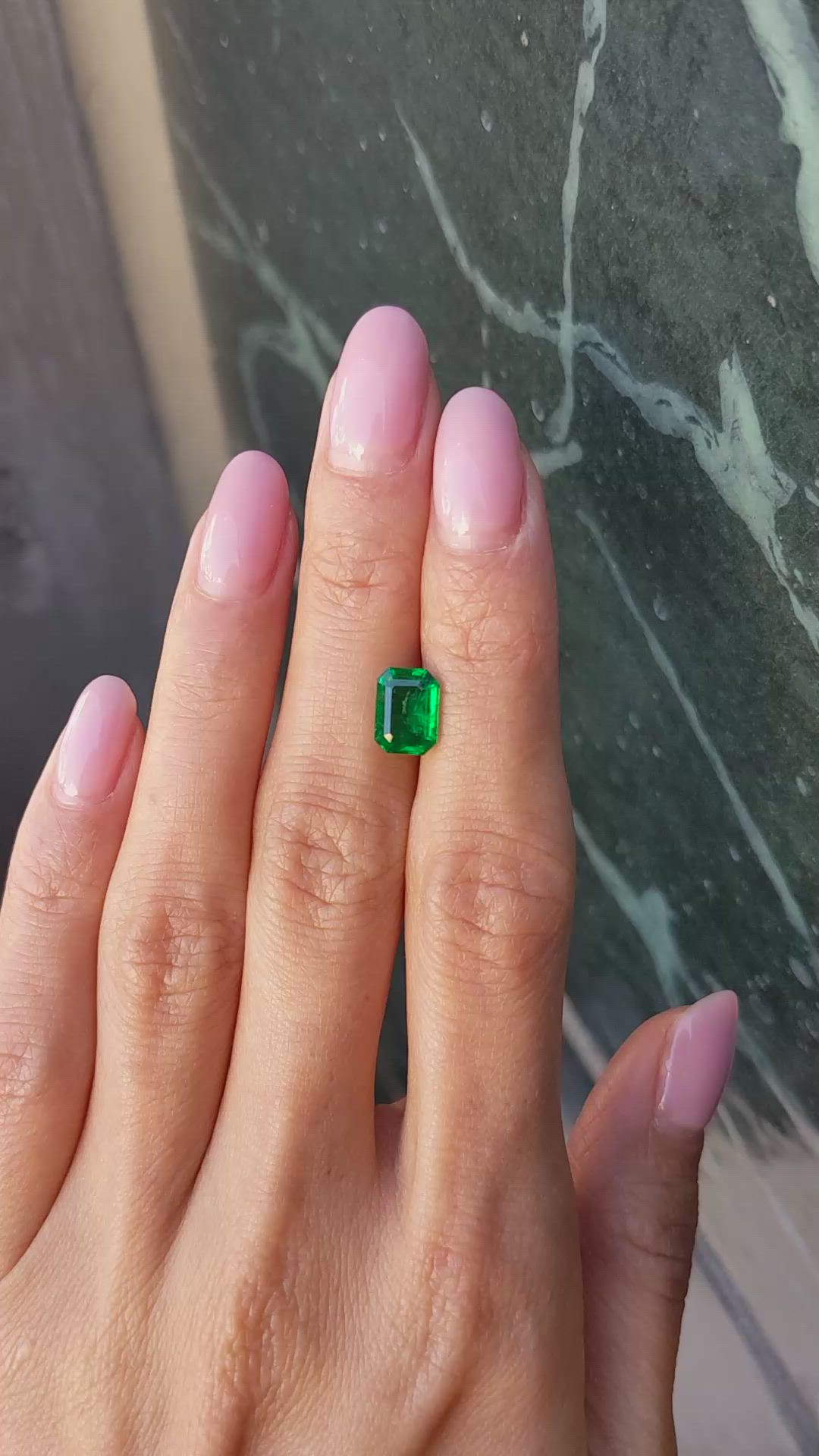 1.72 Ct. Emerald from Zambia Size Video