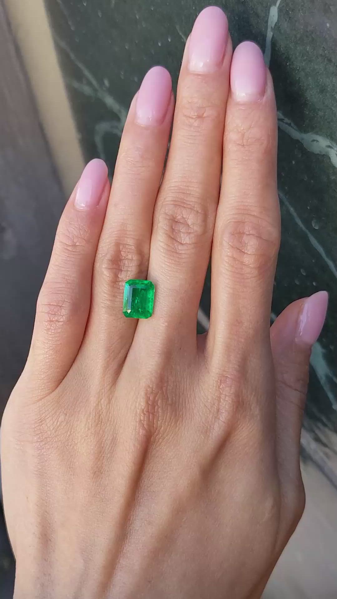 3.14 Ct. Emerald from Afghanistan Size Video