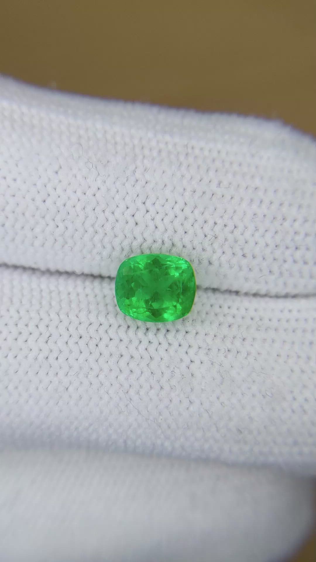 1.53 Ct. Emerald from Colombia Size Video