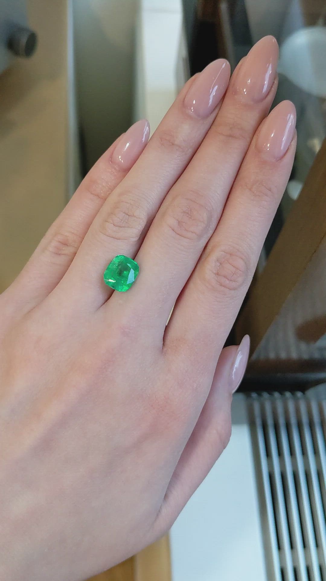 3.76 Ct. Emerald from Afghanistan Size Video
