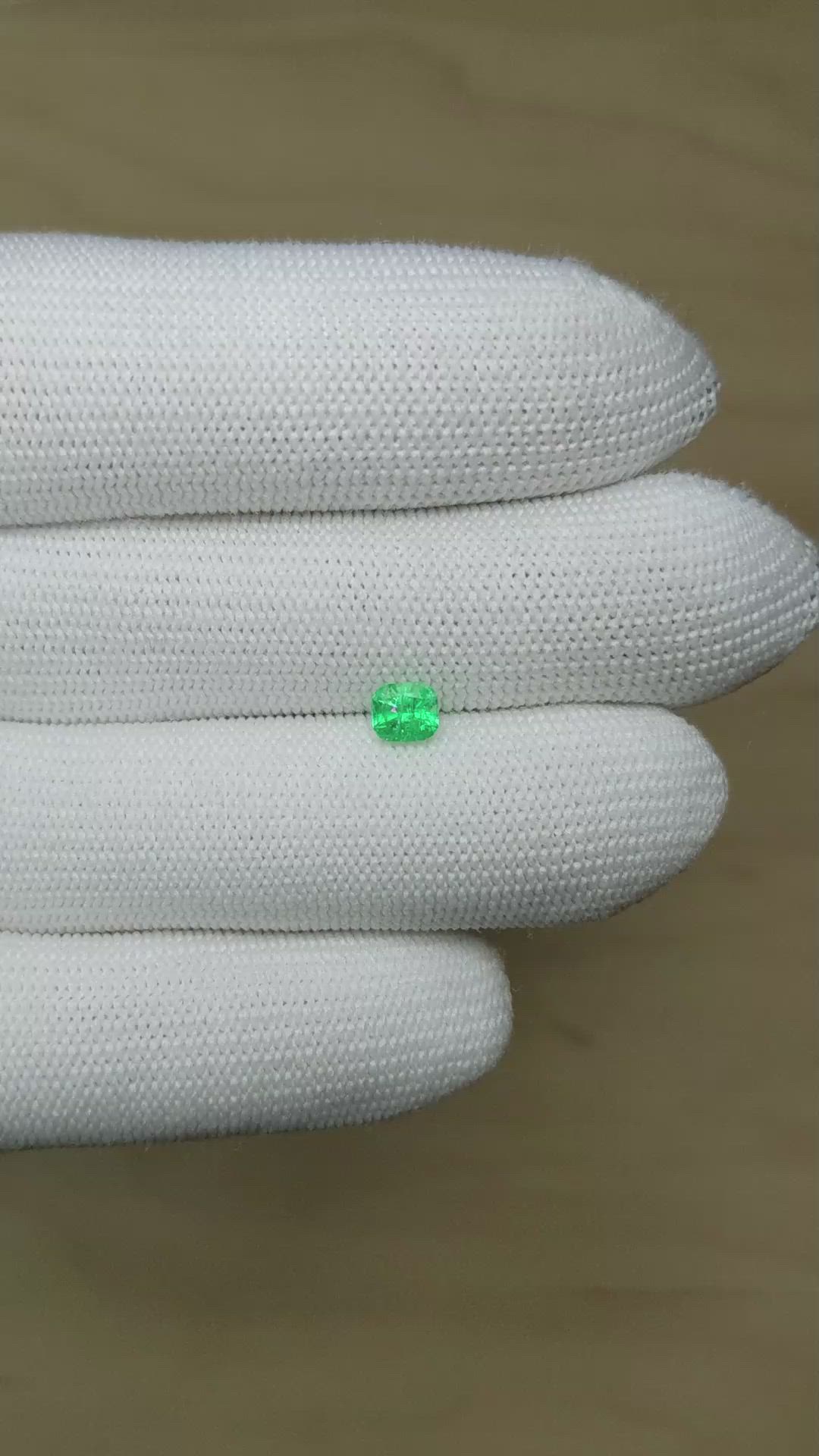 0.55 Ct. Emerald from Afghanistan Size Video
