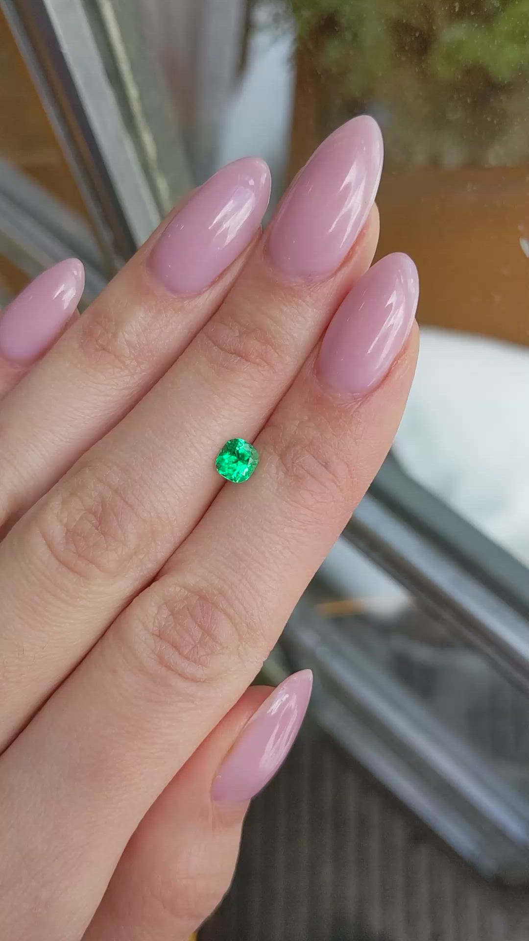 0.59 Ct. Emerald from Colombia Size Video