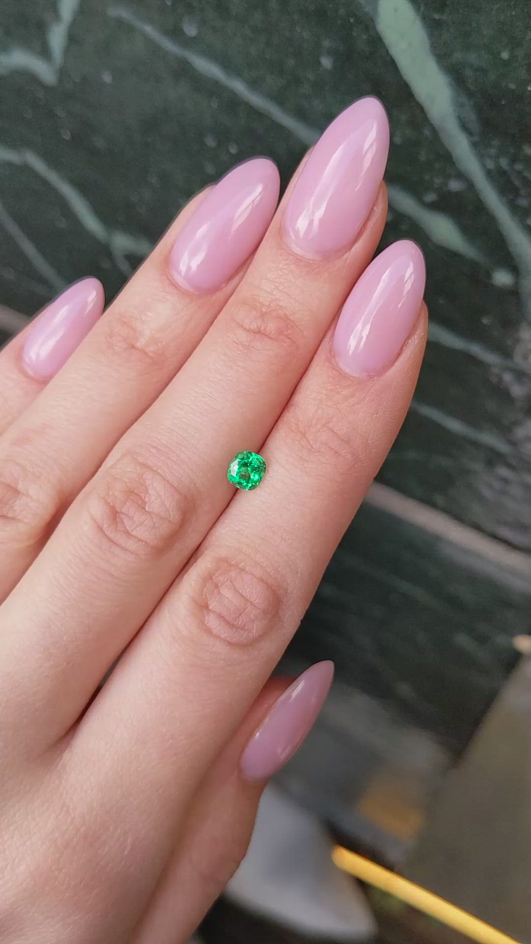 0.59 Ct. Emerald from Colombia Size Video