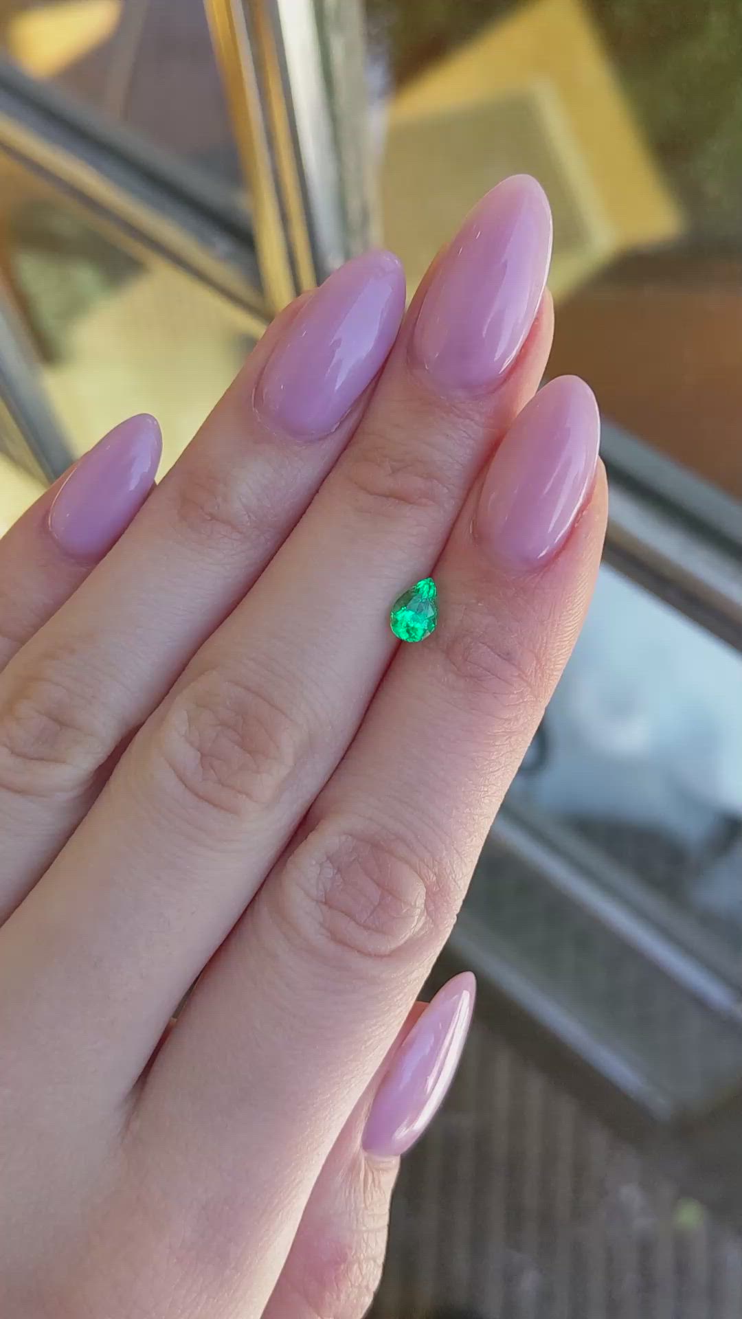 0.68 Ct. Emerald from Colombia Size Video