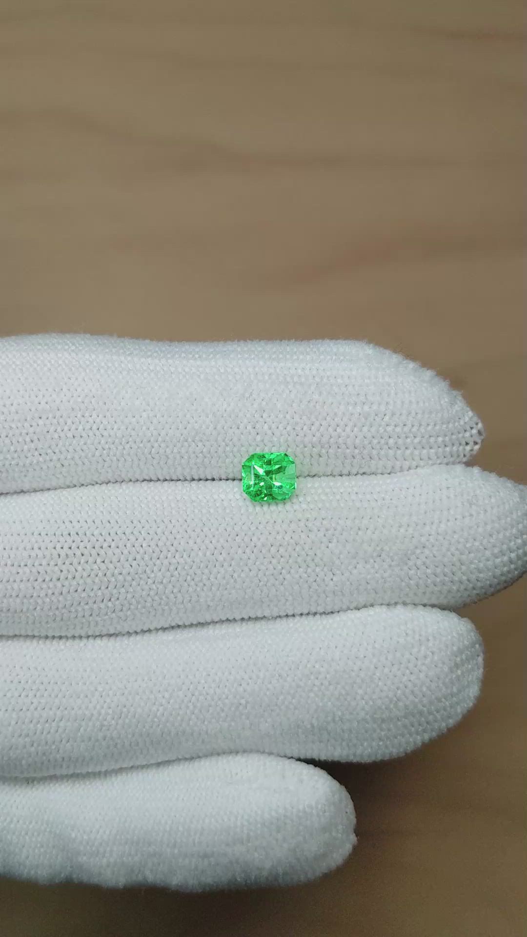 0.91 Ct. Emerald from Colombia Size Video