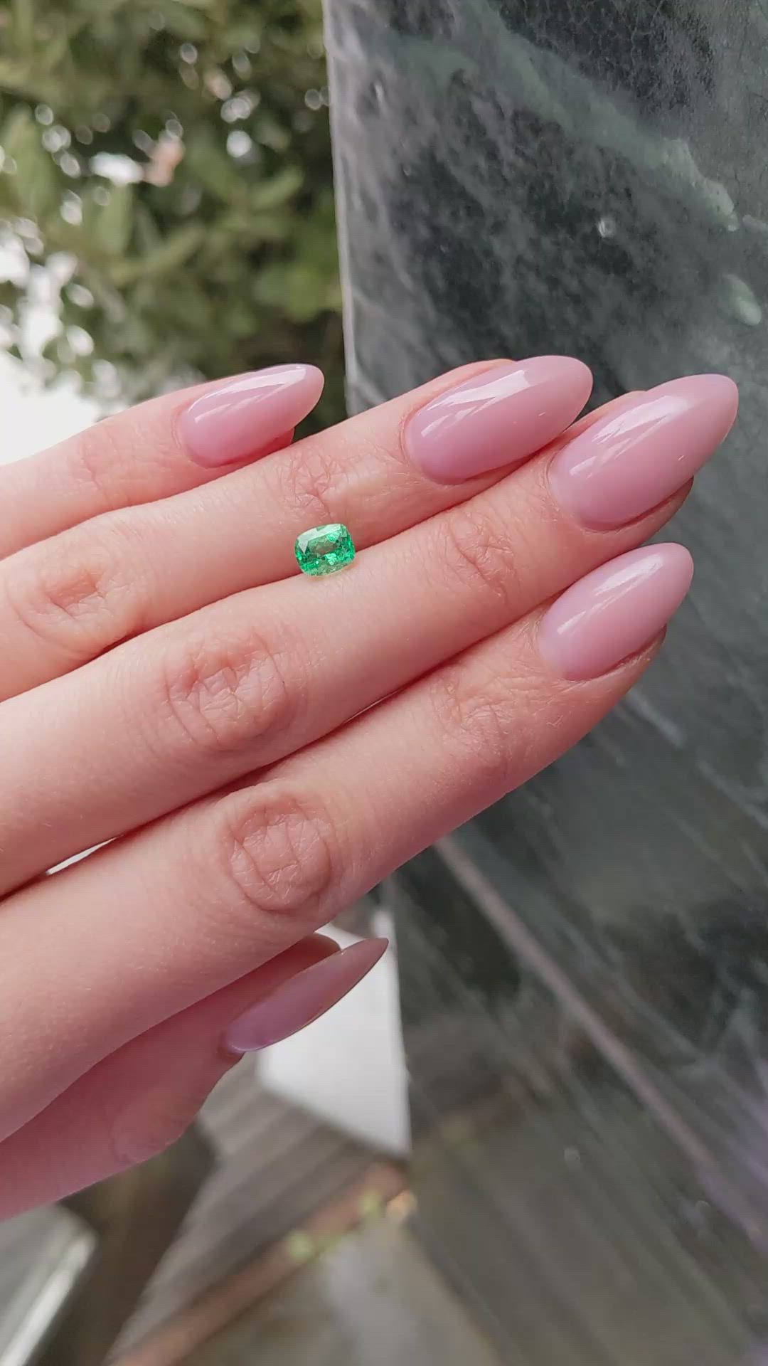 0.81 Ct. Emerald from Colombia Size Video